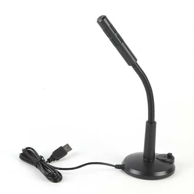 Micrófono USB omnidireccional para computadora de escritorio Plug & Play para grabar y chatear en línea