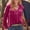 Hot Pink, variant on Women Casual Solid Color Tops Ladies Loose Button Down Shirts Retro Top Button down Shirt for Women Three Quarter Length Sleeve Tops for Women Long Sleeve Softball Shirts plus Size Colla Shirt Poplin
