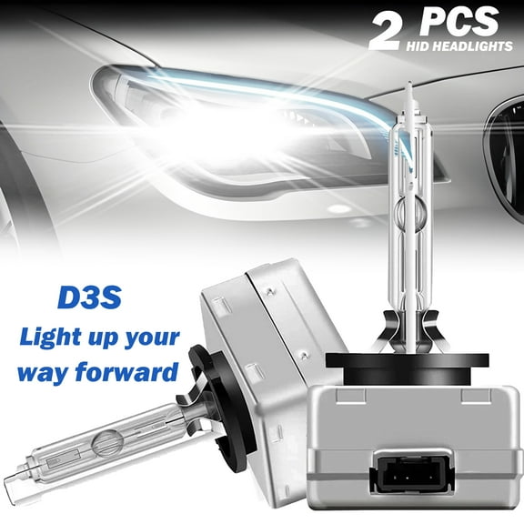 D3S HID Headlight Bulb Xenon OEM Replacement - 6000K Diamond White, 12V 35W 8000 Lumens,2PCS