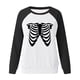 thumbnail image 4 of Blusa de manga larga con estampado de esqueleto de Halloween a la moda para mujer, suéter informal con cuello redondo, Tops, camisetas Fridja  fjkfkj6938, 4 of 6