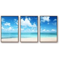 IDEA4WALL Framed Canvas Wall Art for Living Room, Bedroom Ocean Sea Beach Canvas Prints for Modern Home Decoration Ready to Hang