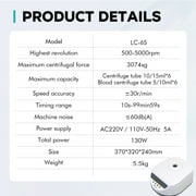 LABFISH PRP Benchtop Centrifuges Machine Large Capacity LCD Display for Blood/Serum/Plasma/Fat,500-5000rpm/min,6X10ml/15ml CentrifugeT ube,110V