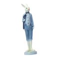 thumbnail image 2 of Figura de conejo de resina, escultura animal, arte, hermosa decoración de primavera, adorno de mesa para hidalgo, 2 of 7