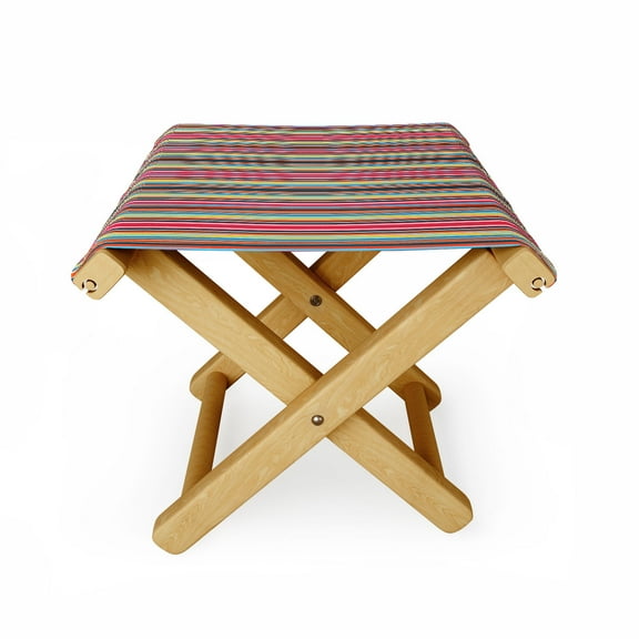 Society6 Sporty Stripes by Sheila Wenzel-Ganny Outdoor Ottoman