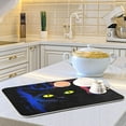 thumbnail image 6 of Black Cat Dish Drying Mat, Absorbent Microfiber Pad Protector For Kitchen Counter Top Mat Dish Drainboard 18x24in, 6 of 7