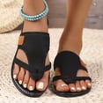 thumbnail image 2 of Rokment Womens Mesh Flip Flops Comfortable Breathable Athletic Mesh Flat Sandals Beach Summer Casual Walking Thong Slides Slippers for Sports Black Size 6.5, 2 of 6