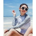 thumbnail image 4 of Women's UV Sun Protection Long-Sleeve Crew Rashguard Dot Rash Guards Athletic Top, 4 of 7