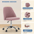 thumbnail image 6 of MCQ Home Office Desk Chair, Office Chairs Desk Chair Rolling Task Chair Computer Chair Adjustable with Wheels Armless for Bedroom, Vanity Chair for Makeup Room, Living Room, 6 of 8