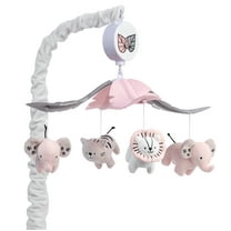 Lambs & Ivy Happy Jungle Musical Baby Crib Mobile Safari Animals Soother Toy