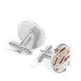 thumbnail image 3 of Christmas Crutches Stylish Men's Shirt Cufflinks Made of Stainless Steel for Formal Attire - for Weddings and Business Meetings, 3 of 6