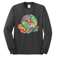 thumbnail image 2 of Wild Bobby Rainbow Painted I've Got The Whole World Dean Russo Design Inspirational/Christian Men Long Sleeve Shirt, Charcoal, X-Large, 2 of 6