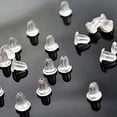 thumbnail image 2 of 100 Pcs Embouts Transparents en Silicone pour Boucles d'Oreilles, Accessoires de Bijoux, 2 of 7