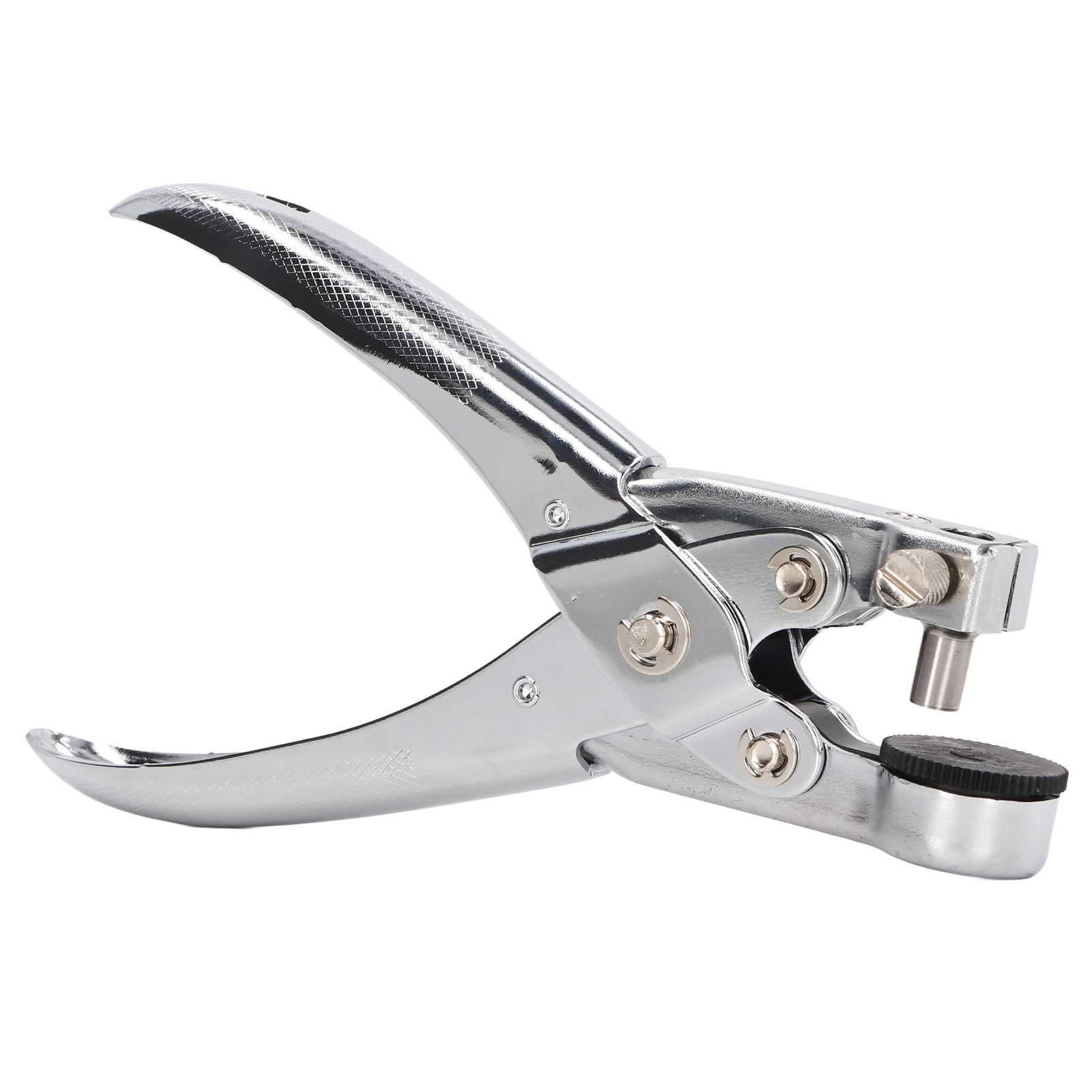Single Hole Punch, Chromed Metal Single Hole Puncher  For Bag