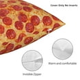 thumbnail image 3 of Fuzoiu Pizza Print Square Pillow Cover,Hidden Zipper Design,Luxury Square Pillow Case, Throw Pillow,Couch Cushion-12"x12", 3 of 7
