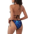 thumbnail image 2 of Zufioo Deep Sea Glowing Fishes for Women's Bikini Set,High Elastic Swimsuit and Swim Trunks Two-piece Set-Removable Chest Pad,Strap Style,Pool and Beach Swimwear-Large, 2 of 7
