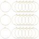 thumbnail image 1 of 100 piezas de 30 mm de aros colgantes para copas de vino, de acero inoxidable dorado, para hacer pendientes de aro, para bodas, fiestas de cumpleaños, festivales, etc., 1 of 9