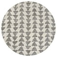 thumbnail image 3 of JONATHAN Y MOROCCAN HYPE 6' Round Area Rug, Aisha Moroccan Triangle Geometric - Cream/Gray, MOH206B-6R, 3 of 9