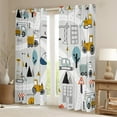 thumbnail image 2 of Castle Fairy Boys Kawaii Tractor Curtains Pack of 2 (42x84 Each),Equipment Car Curtains Blackout,Construction Vehicles Bedroom Curtains,Lightweight Room Decor, 2 of 6