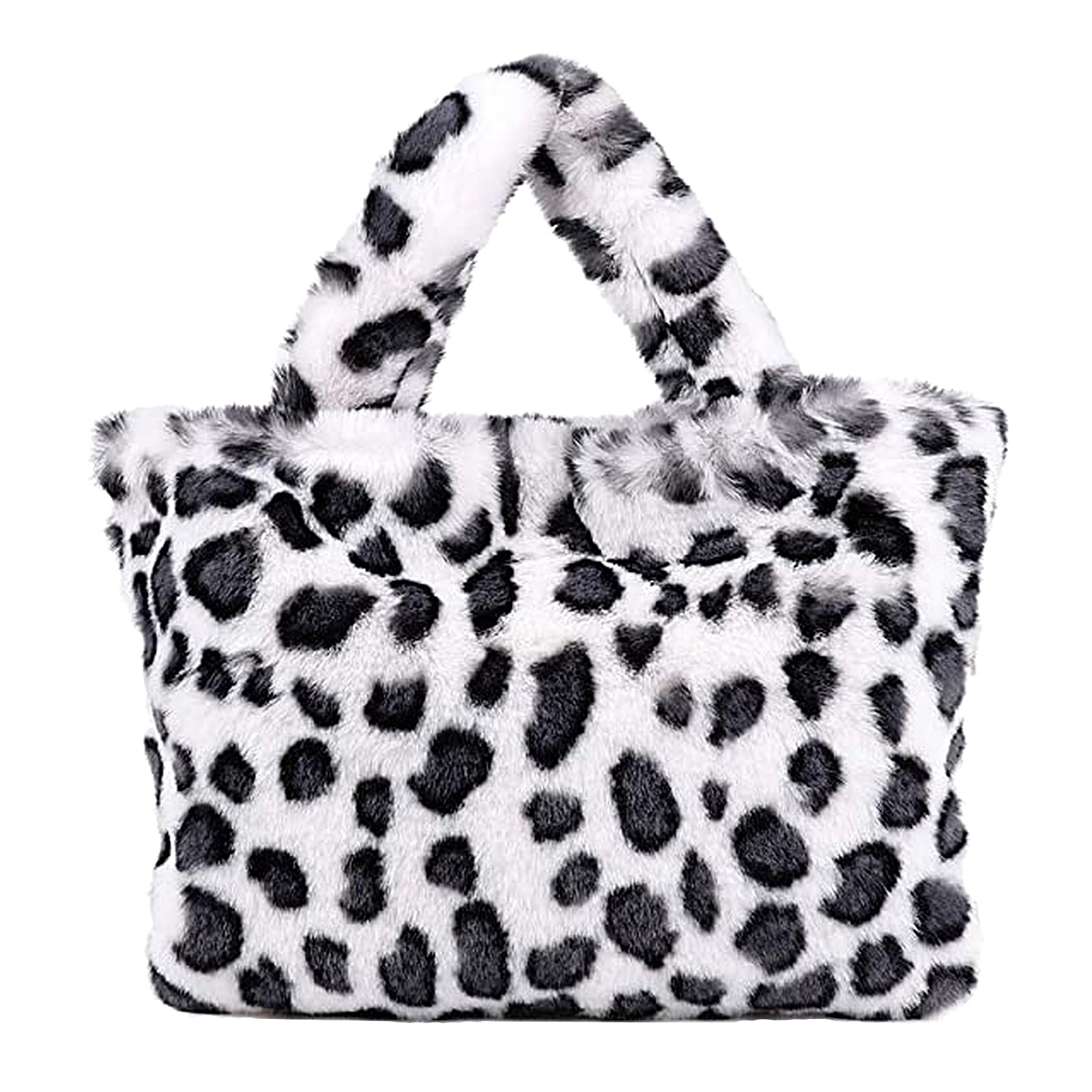 Zebra Cow Leopard Totes Women Plush Shoulder Crossbody Bag Handbag Clutch Purse
