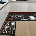 thumbnail image 2 of Kitchen Rugs Set of 2 Coffee Theme Kitchen Mats Rugs Non Skid Washable Anti Fatiguee Farmhouse Style Doormat Carpet for Bedroom Bathroom Living Room 17x30in+17x47in, 2 of 6