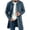Navy, variant on Fanshiluo Men's Mid‑Length Single Breasted Button Blend Coat, Long Sleeve Casual Outerwear,Size S-3XL