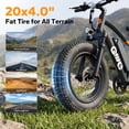 thumbnail image 6 of Qlife Racer Fat Tire Electric Bike For Adults, Max 28MPH Mountain Ebike with 500W Motor, 20x4.0"Tire Step Over E-MTB,48V 10.4Ah Removable Battery with Free Lock,Black, 6 of 7