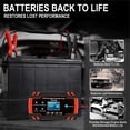 thumbnail image 3 of Car Battery Charger 12V/8A 24V/4A Smart Automatic Battery Charger Maintainer with LCD Display Pulse Repair Charger Pack for Car  Lawn Mower  Motorcycle  Boat  SUV and More(red), 3 of 11