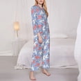thumbnail image 3 of Goofa Cartoon Poodle Dog Printed Women’s 2 Piece Pajama Set Super,Pajamas Women's Long Sleeve Sleepwear Soft Button Down Loungewear Pjs Lounge Set Nightwear-X-Large, 3 of 9