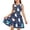 A-Navy507, variant on Bobifish Big Girls Dress Round Neck Sleeveless Skater Dress Waist A-Line Donut Dessert Printed Sundress