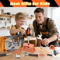 thumbnail image 7 of LINXUXIE Kids Tool Set, Pretend Play Toddler Tool Toy with Construction Portable Bag & Electronic Toy Drill, Birthday Gifts for Kids 1-3 3-5 5-8 Year Old, 7 of 7