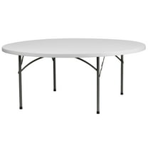 Flash Furniture Kathryn 6' Round All-Occasion Plastic Folding Event Table, White
