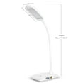 TW Lighting LED Desk Lamp with USB Charging Port Dimmable Study Home Office Lamps White - image 3 of 7