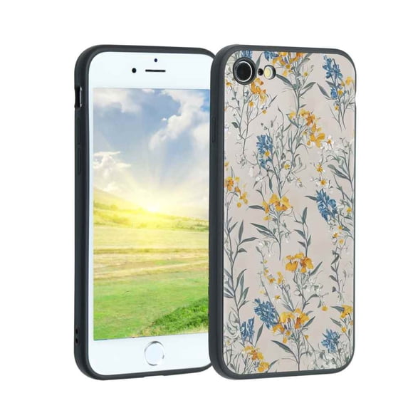Compatible with iPhone SE 2022 Phone Case, Flowers-20 Case Men Women, Flexible Silicone Shockproof Case for iPhone SE 2022