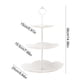 thumbnail image 3 of Marco De Plástico Soporte de 3 niveles para cupcakes, bandeja para postres, torre, 26x26x40 cm, plástico blanco, ideal para fiestas y eventos (1 unidad). Rkxzt, 3 of 7