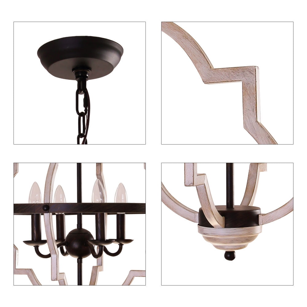 Kepooman 4-light Rustic Farmhouse Chandelier, Rustic Industrial Iron Chandeliers for Living Room Bedroom Kepooman 4-light Rustic Farmhouse Chandelier, Rustic Industrial Iron Chandeliers for Living Room Bedroom