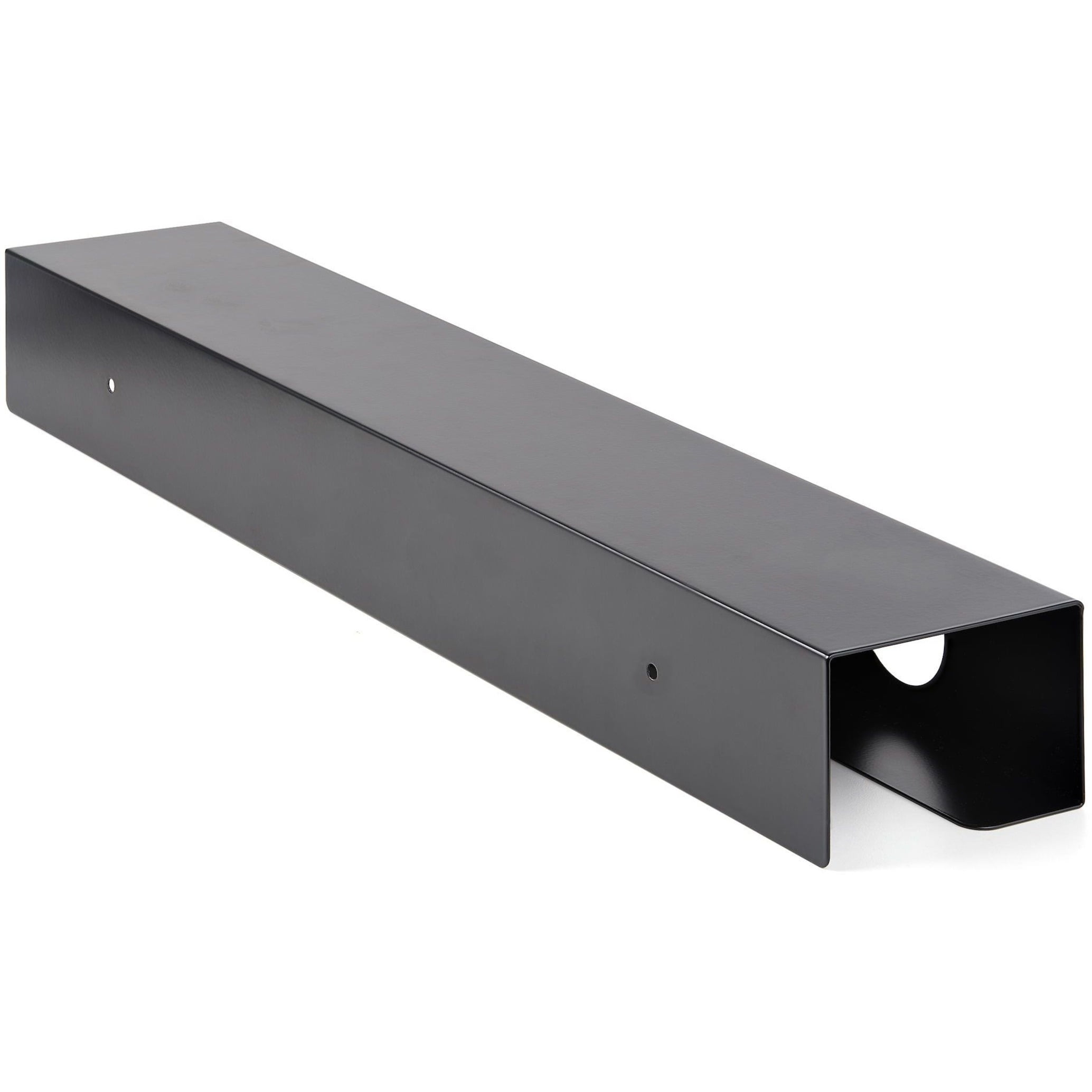 Under Desk Cable Management Tray, Cable Tray Organizer/Manager, Desk/Table Mount, Cord/Power Strip Holder, 23-1/2"L x 4-1/2"D, Black