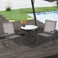 thumbnail image 4 of Costway Lot de 2 Chaises Berçantes Pliantes de Patio, Cadre en Métal Robuste, Berceuses d'Extérieur, 4 of 8