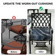 thumbnail image 5 of Outdoor Patio Cushion Covers 2 Pack Blue Marble Patio Chair Cushion Covers with Ties and Zipper Modern Abstract Art Waterproof Outdoor Seat Cushion Covers for Patio Furniture 20"x18", 5 of 9