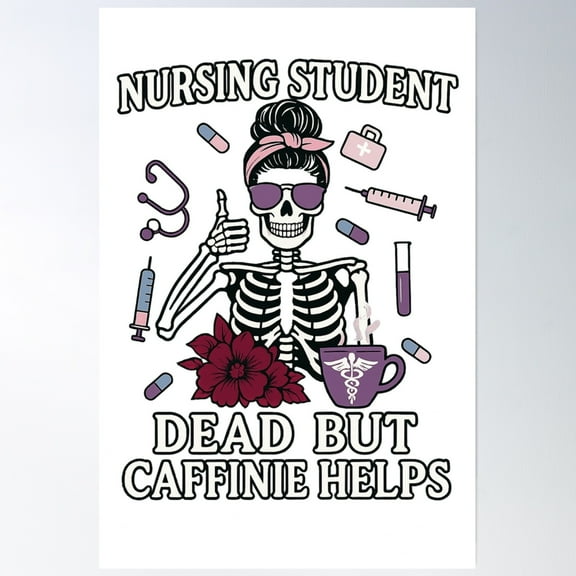 Nursing Student Future Nurse In Progress Poster Wall Art, Modern Wall Decor, 8x12 UNFRAMED
