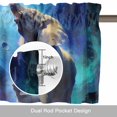 thumbnail image 6 of Elephant Valance Curtain Watercolor Roaring Elephant Fantasy Universe Planet Tree Window Valances Rod Pocket Short Curtains Window Treatments for Kitchen Bedroom Bathroom Laundry 56" x 16", 6 of 9