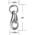 thumbnail image 6 of Cyfie Heavy Duty Hammock Chair Hanging Kit, Stainless Steel Hammock Spring, Swivel Hook, Ceiling Mount Set for Punching Bag Hammock Swing Chair, Silver 660 lbs, 6 of 11