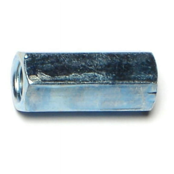1/4"-28 x 7/16" x 7/8" Zinc Plated Steel Fine Thread Rod Coupling Nuts CPLNT-094