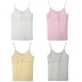 thumbnail image 5 of HAWEE Teen Girls Cotton Cropped Bra Camisoles Training Bra Sports Bralette for Youth Ages 7-14Y, 4 Pack, 5 of 7