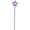 Purple, variant on Doomiva Glitter Star Fairy Wand For Kids - Plastic Magic Toy Gold One Size