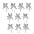 thumbnail image 1 of Amaiiu 10 Pieces Bow Pull Decor Multi-colors Festive Packing DIY Crafts Lightweight Plastic Hand-Pulled Flower Christmas Holiday Gold Light Blue, 1 of 7