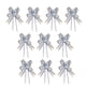 thumbnail image 1 of Naiovety 10 piezas de decoración con lazo, embalaje festivo exquisito, flor ligera tirada a mano, accesorio de vacaciones para envolver bodas Kits de decoración para fiestas Dorado Azul Claro, 1 of 6