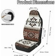 thumbnail image 5 of Navajo Aztec Car Seat Covers for Front Seats Red Driver Seat Cover Pack of 2 Soft Waterproof Premium Polyester Seat Covers for Cars Sedans Truck SUV Vans, 5 of 10