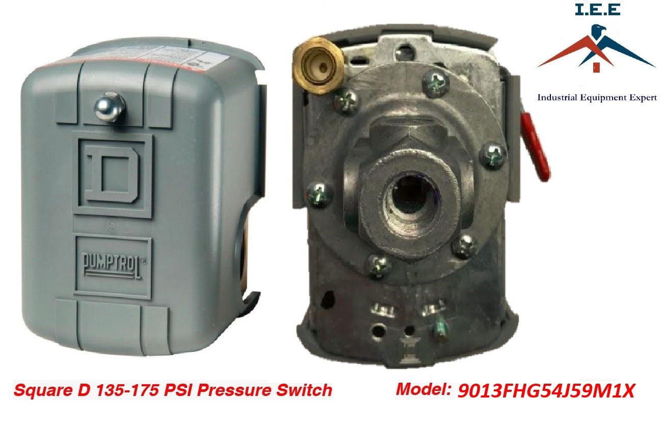9013FHG-54J59M1X Square D Pressure Switch with Lever and Unloader 135/175 PSI 