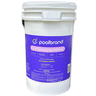 PoolBrand No Residue Chlorine Pool Chemicals, 50 lbs, Bucket