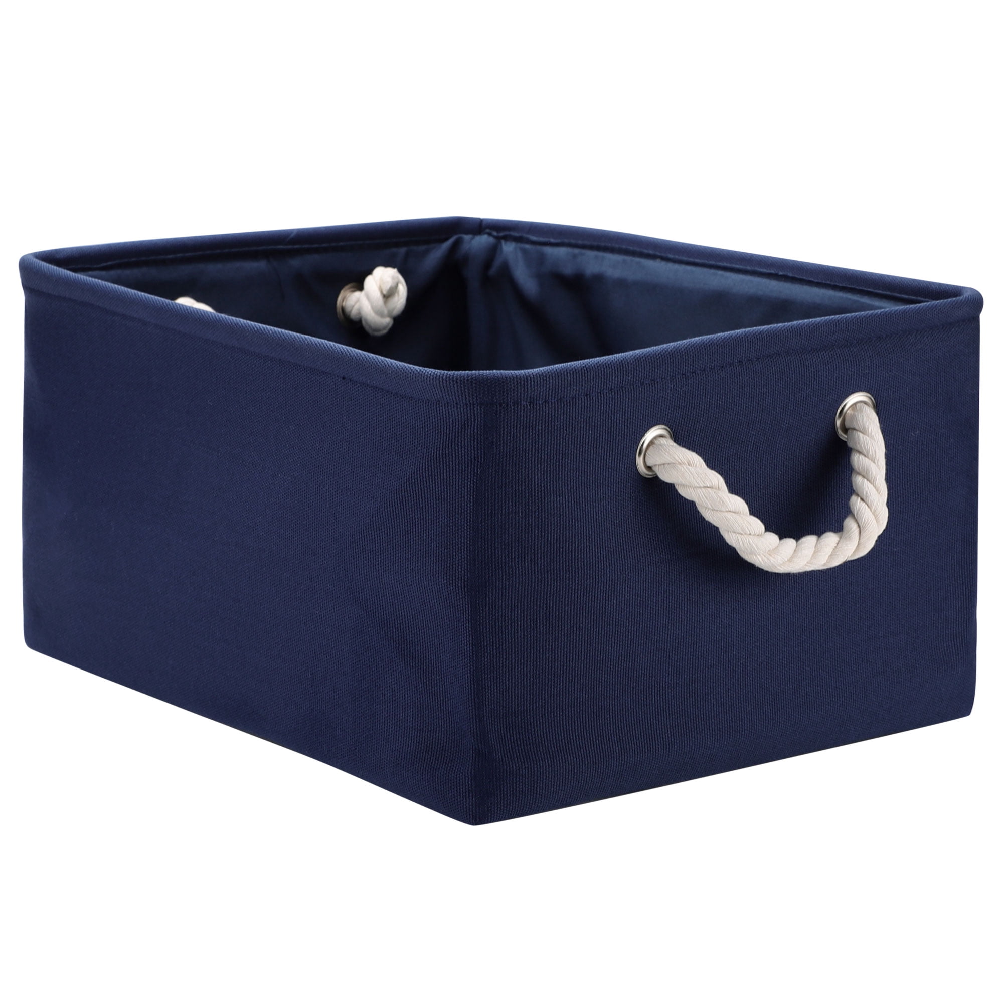 Unique Bargains Foldable Fabric Storage Basket with Handles 16.14 x 12.20 x 7.87